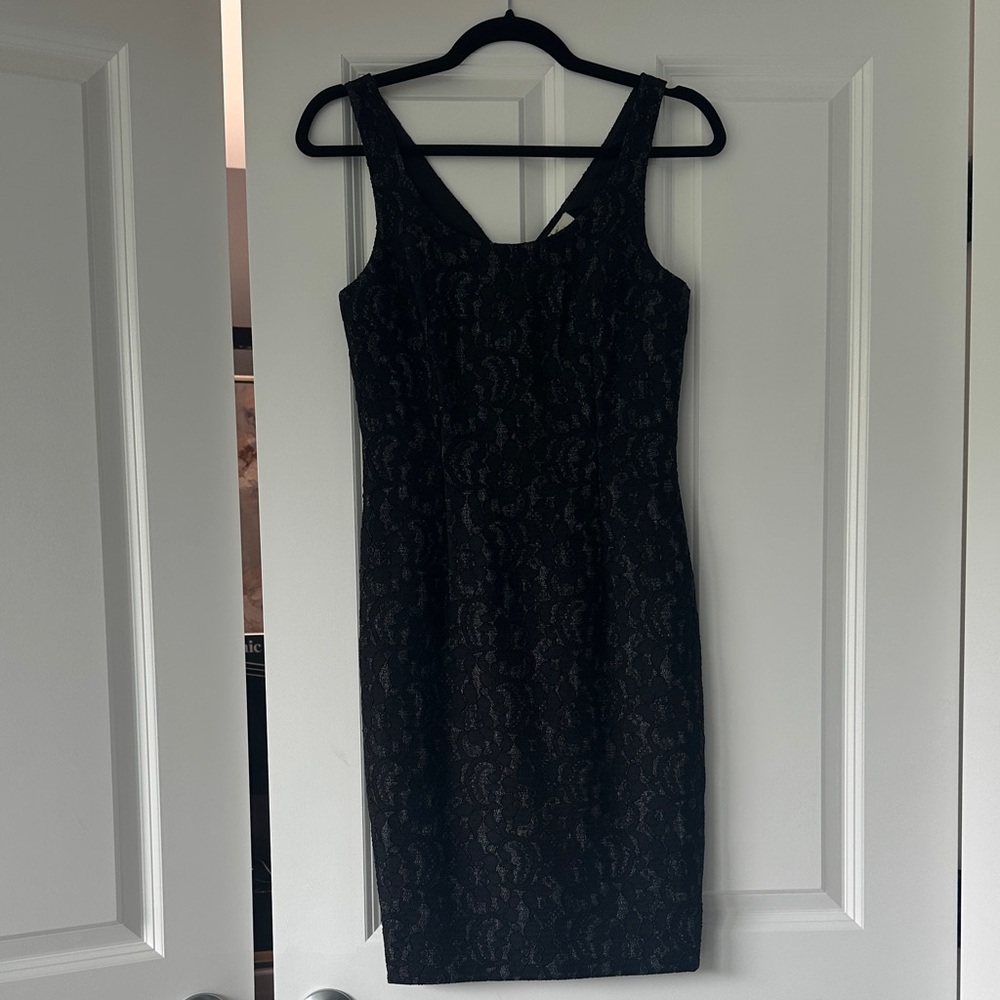 Joie Elegant Black Lace Midi Dress